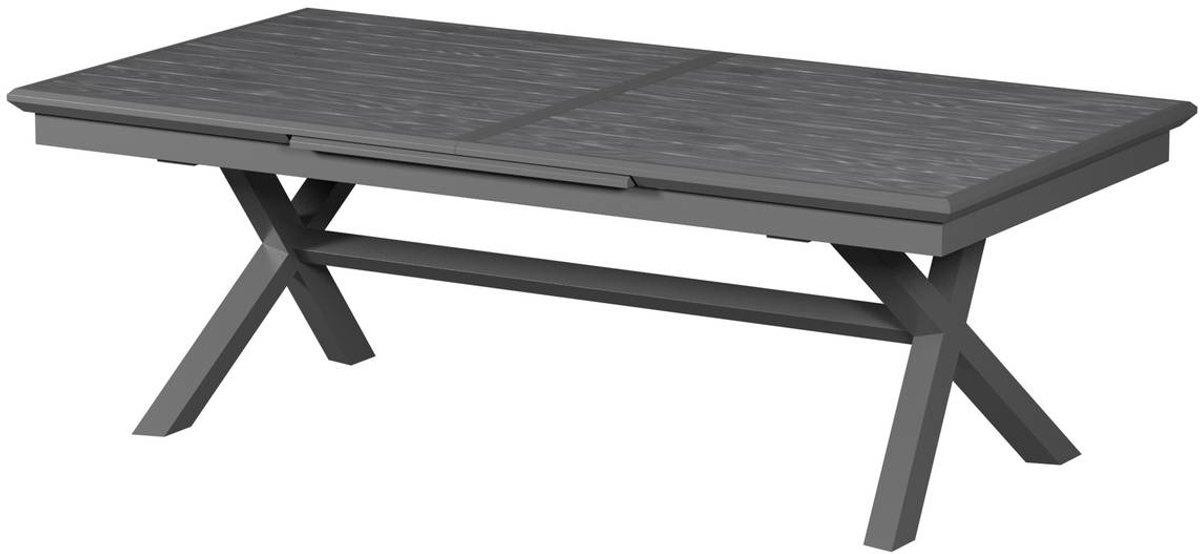 Uitschuifbare tuintafel voor 12 personen van aluminium AXIOME