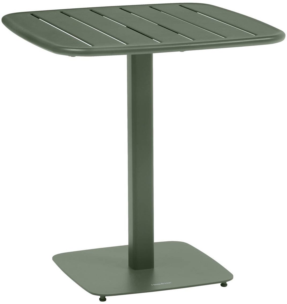 Tuintafel voor 2 personen van staal met lattenblad ALEGORIA