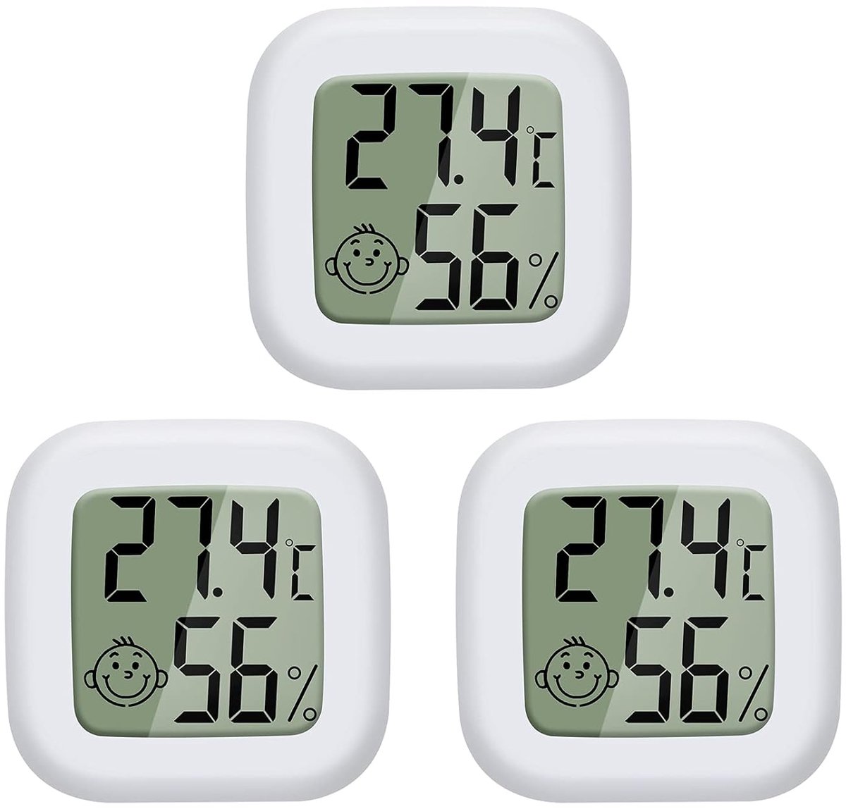 SnelShoppen - Mini LCD Thermometer Hygrometer Digitale Temperatuur Meter -50C~70C 10 99% RH Voor Woonkamer Babykamer Opslagruimte