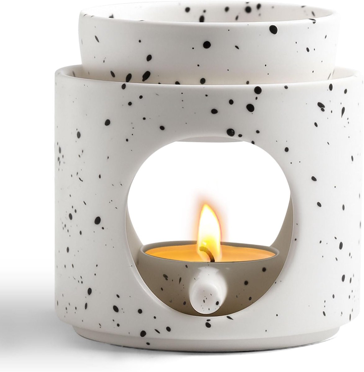 Ceramic fragrance lamp with tea light holder, fragrance lamp for essential oils, fragrance oil and fragrance wax - ShopVlot