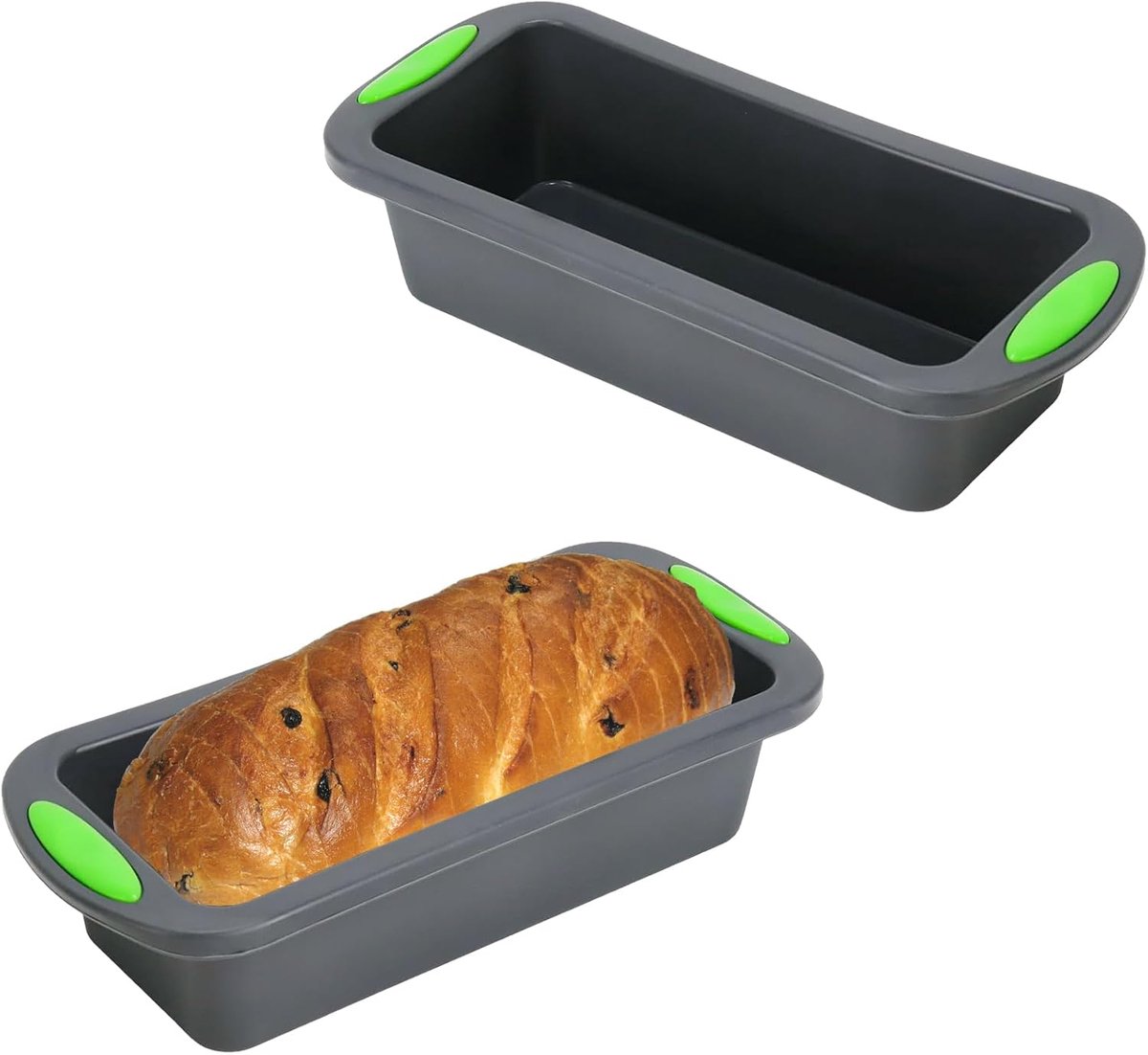 SnelShoppen - 2 Stuks Silicone Broodvormen voor Bakken, Rectangulaire Silicone Bakvorm, Hittebestendige Silicone Bakvorm, Voor Taart, Brood en Salade