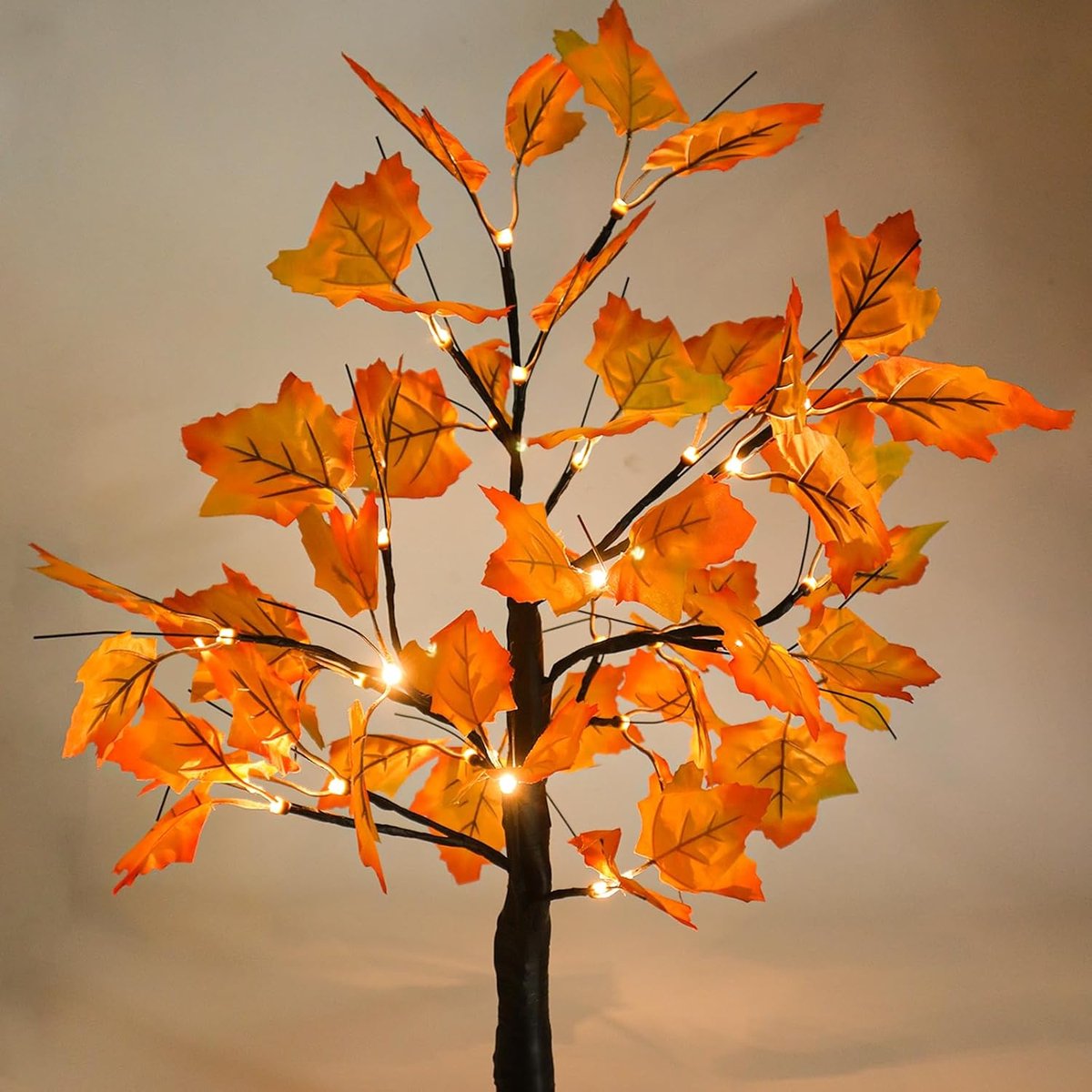Autumn Decoration Tree LED Tree 24 LED Lights Halloween Party Decoration Light Tree Battery USB Connection Lights for - ShopVlot