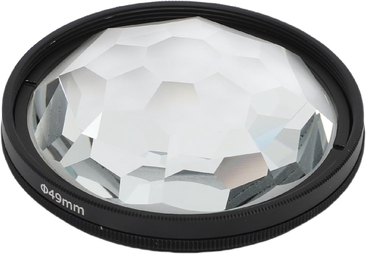 SnelShoppen - 49mm Kaleidoscoop Prismalens Filter, Speciale Effectfilters met Meerdere Refractieve Onderwerpen, DSLR Spiegelloze Cameras Fotografie Ac