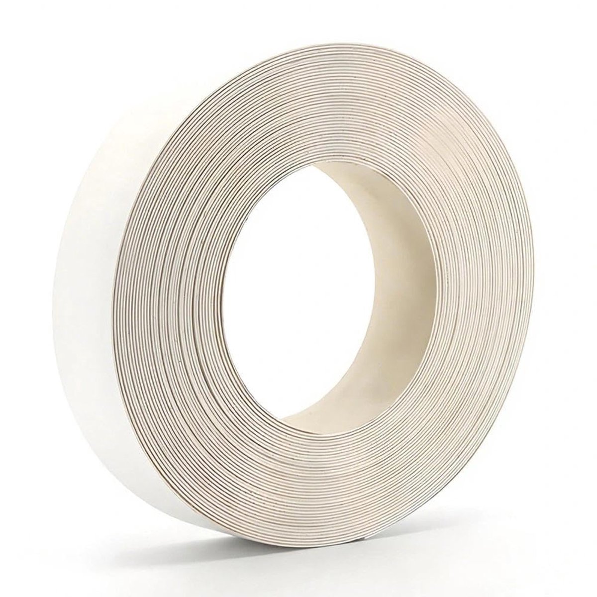 SnelShoppen - PVC Kantband Zelfklevend 19mm x 12m, Wit voor Meubels | Waterdichte PVC Kantband voor Kasten, Planken en Tafelranden, Zelfklevend zonder
