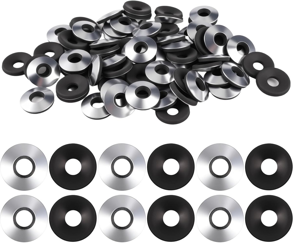 SnelShoppen - 200 Stuks EPDM Afsluitringen M6.3 × 16 mm | Ringen met Neopreen Coating voor Bevestiging van Schroeven, Roestvrij Staal 304, Corrosiebes