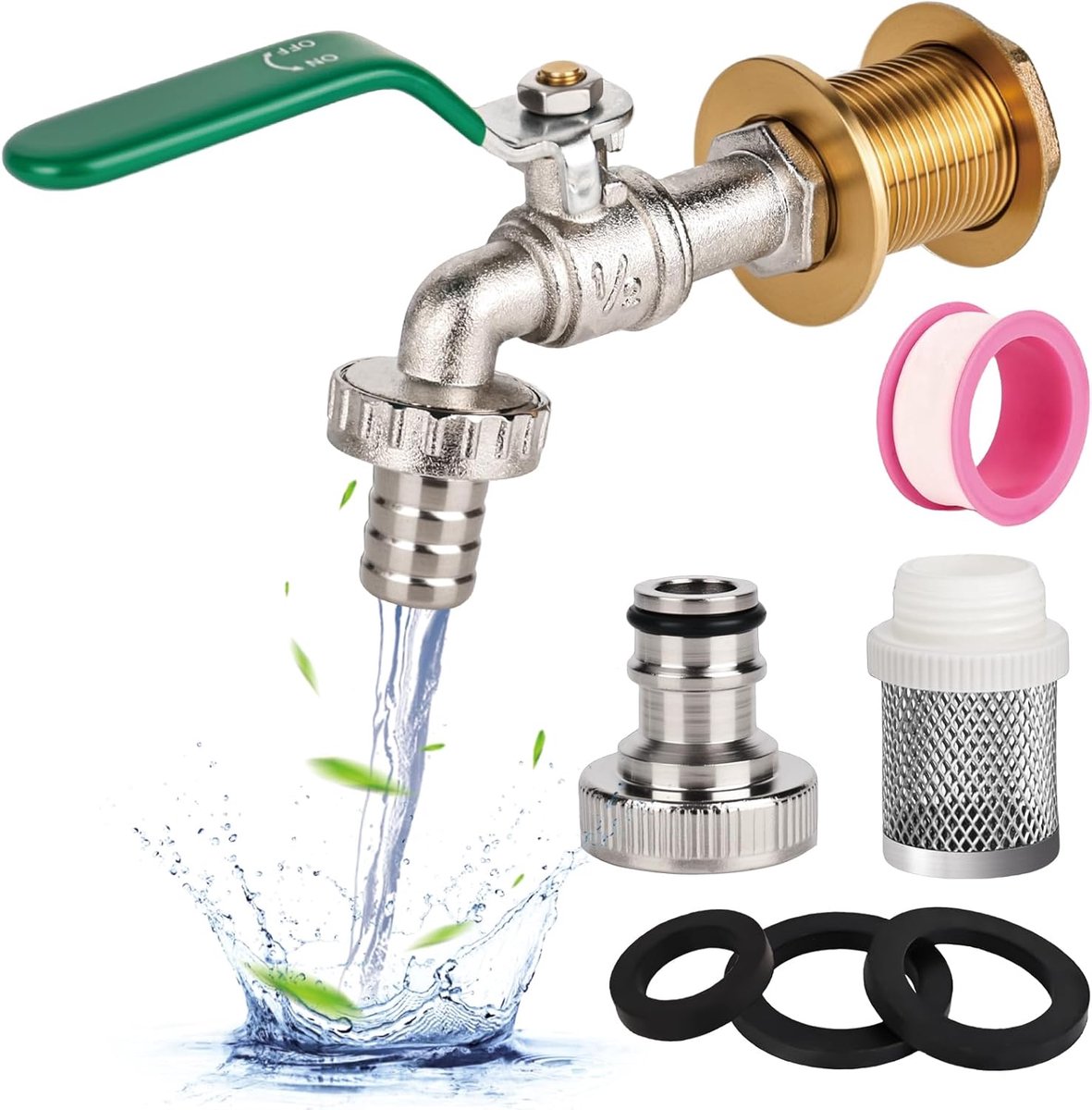 Kogelklep 1/2 Inch - Messing Waterkraan - Universeel Vorstbestendig - Ideaal voor Regenwaterton - ShopVlot