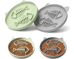 Slow Food Feeding Bowls 2pcs Silicone Cat Litter Bowls, Slow Feed, Ideal for Dry and Wet Food, Easy to Clean, Durable - ShopVlot