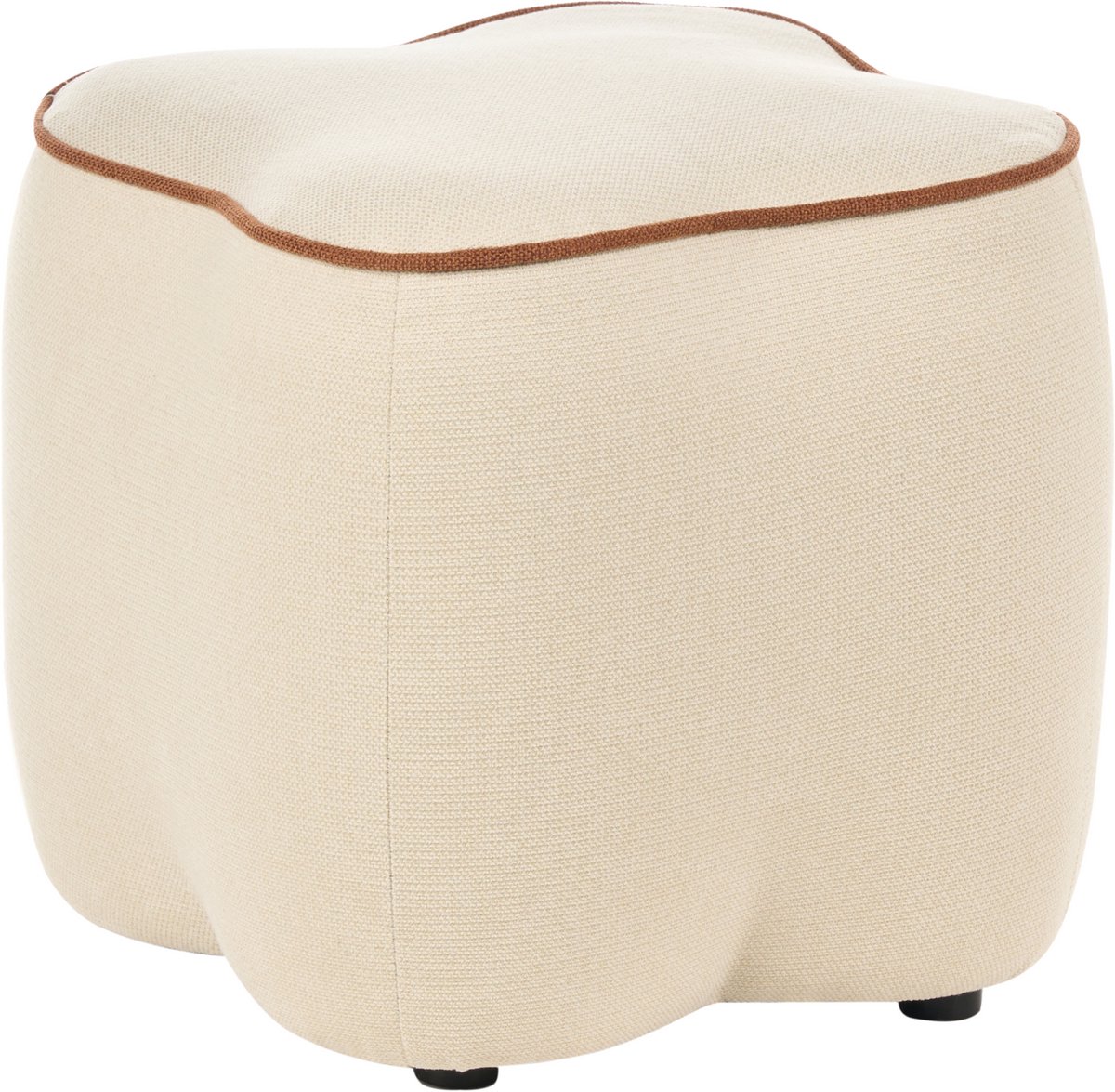 JUNO - Poef - Lichtbeige - Polyester