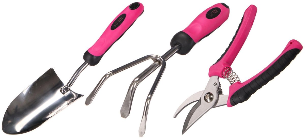 Omgoods - Roze 3-delige Tuingereedschapsset - Hoogwaardige Tuin Tools