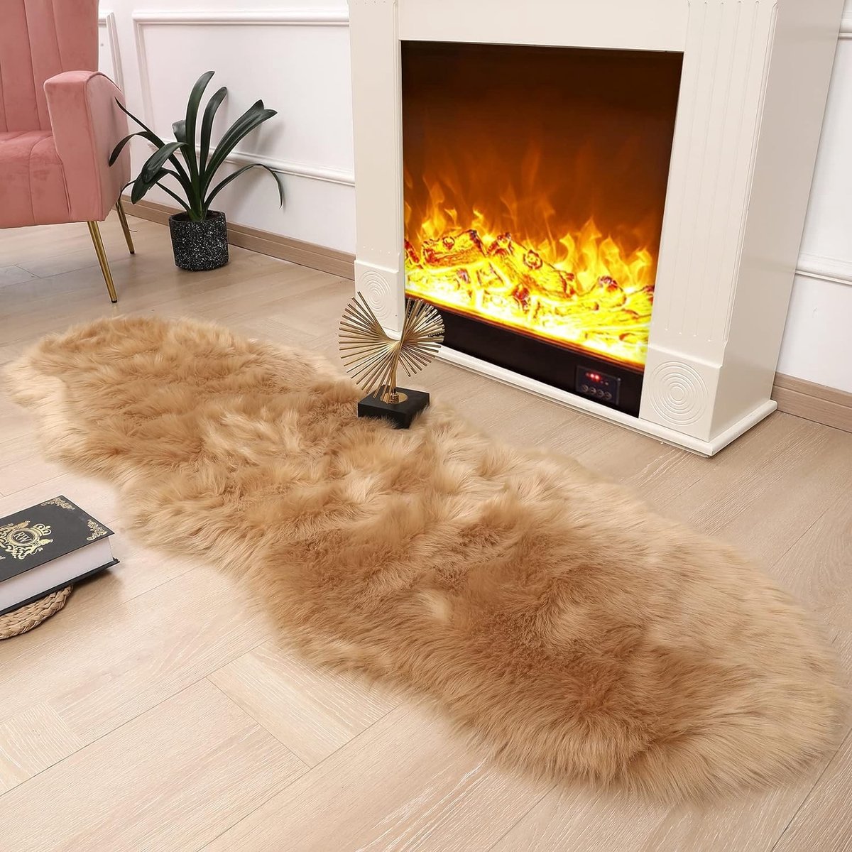 Omgoods - Faux Lammfell Vloerkleed, Zacht en Fluffy, 60x160 cm