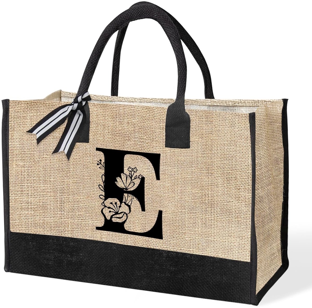 Omgoods - Gepersonaliseerde Canvas Tas met Initialen, Ideaal als Cadeau