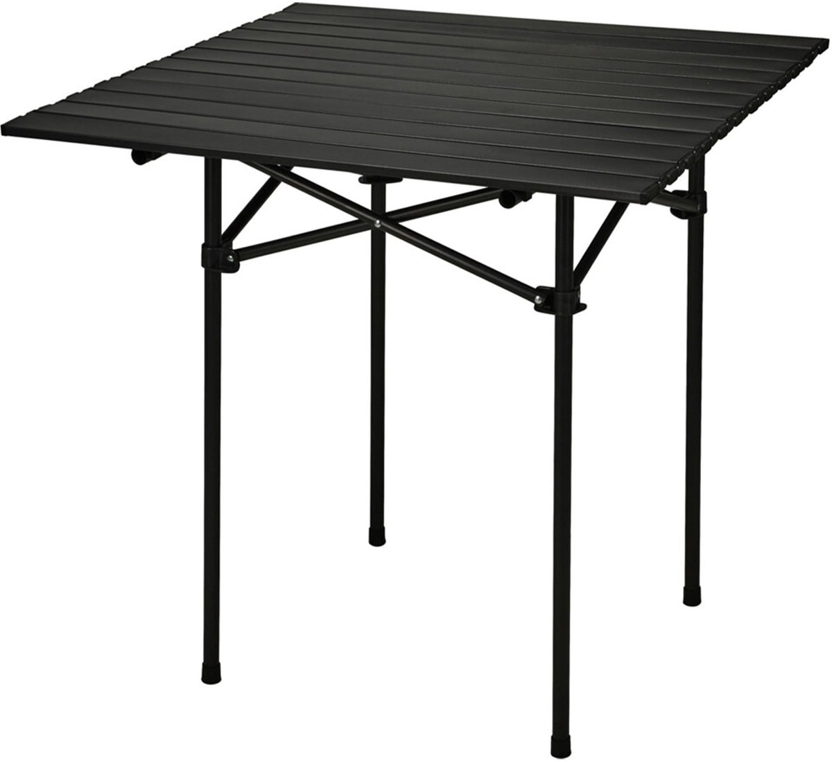 Omgoods - Opvouwbare Tafel van Metaal, Zwart 70 x 70 cm