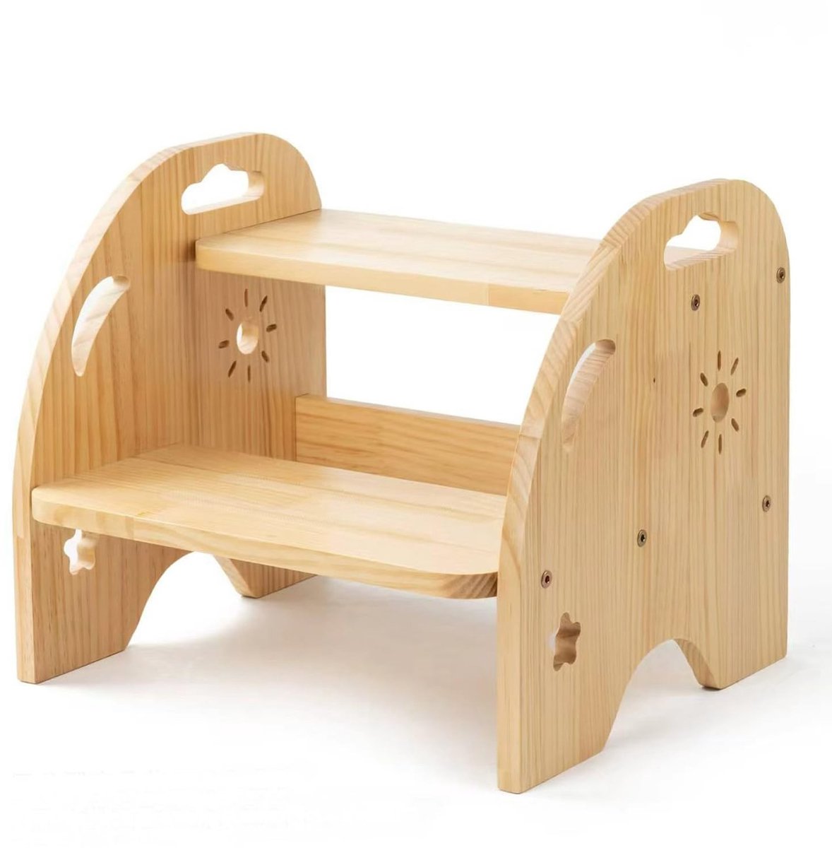 Omgoods - Houten Voetbank voor Kinderen, Stevig en Niet-Slip
