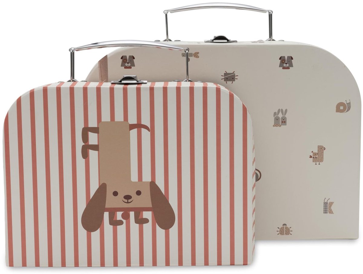 Omgoods - Set van 2 Kinder Speel Koffers met Dierenmotief