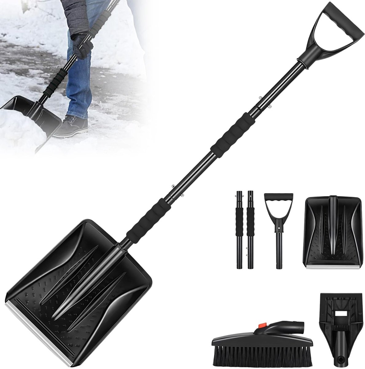 Omgoods - Ergonomische Sneeuwschep met D-handvat voor Wintergebruik