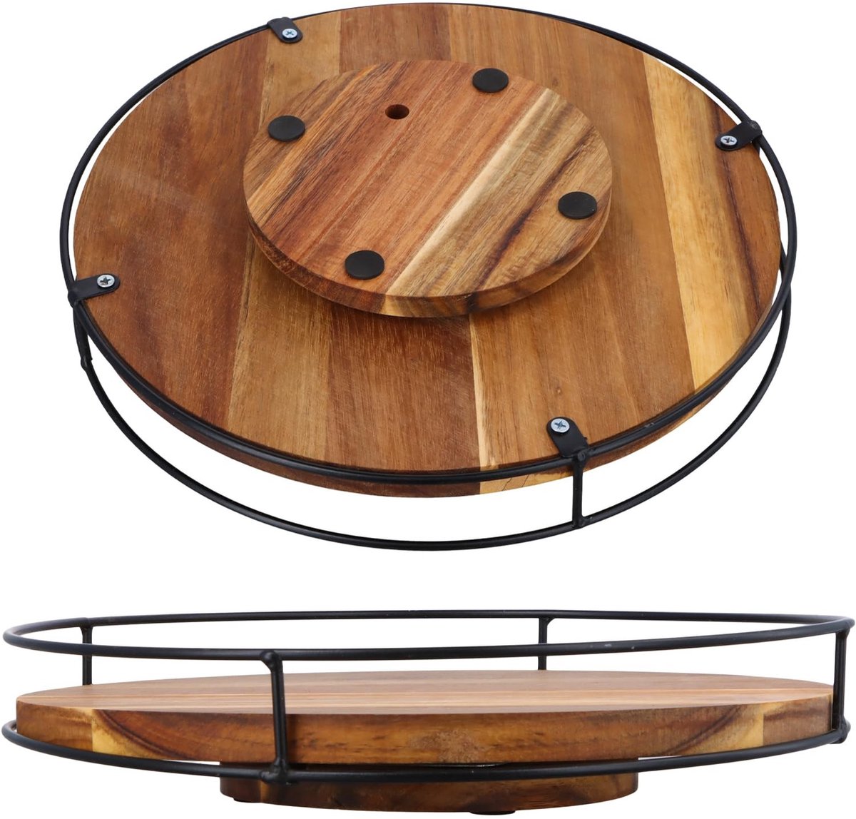 Omgoods - Grote Rotating Spice Rack 25cm - Houten Keuken Organizer