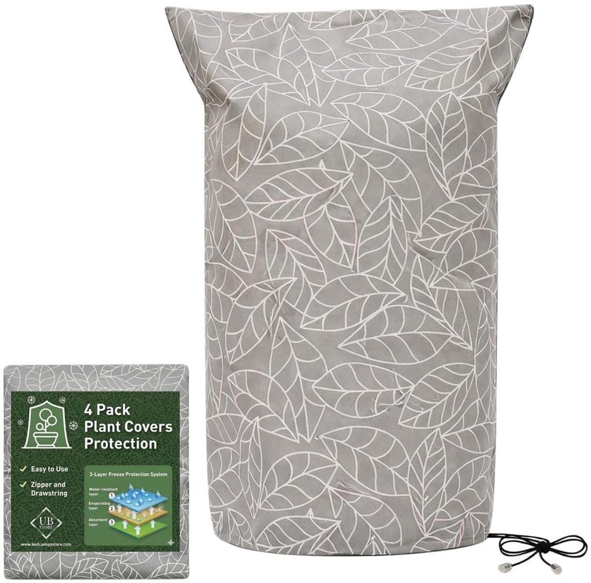 Omgoods - Set van 4 Winterbescherming voor Planten 120x180cm Bruin