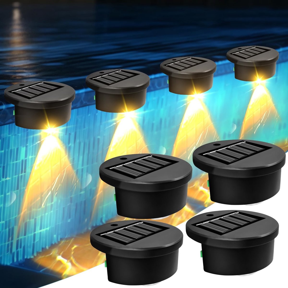 Omgoods - Set van 4 Solar Tuinverlichting voor Buiten