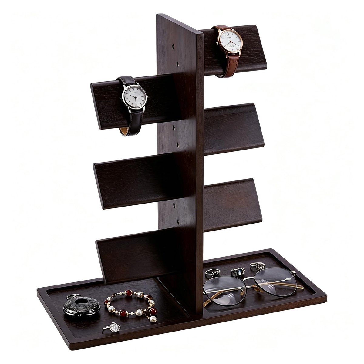 Omgoods - Houten Horlogehouder voor Meerdere Horloges en Sieraden