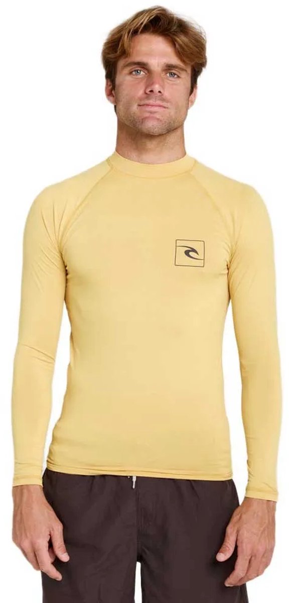 Rip Curl Streamline Upf Rash Guard Met Lange Mouwen Man Ochre