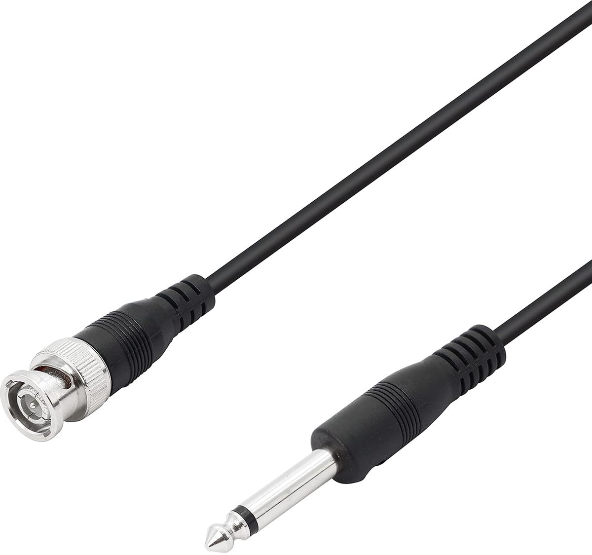 BNC naar 6.35mm TS Adapterkabel 2M - Mono Plug naar BNC Plug - Voor CCTV en AV Apparatuur - SnelShoppen