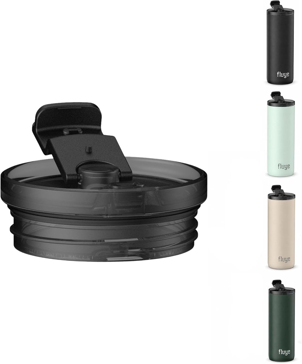 SnelShoppen - Reservedeksel voor thermosfles, lekvrij deksel, roestvrij staal, 600 ml, luchtdicht, AirLock-systeem, verzegelde ringen, BPA-vrij, verva