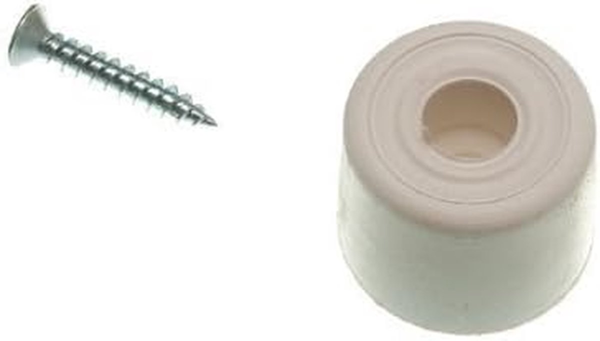 Deurstoppers - Deurhouders Stopper - Schade Voorkomen - Rubberen Bescherming - 28 mm - Wit