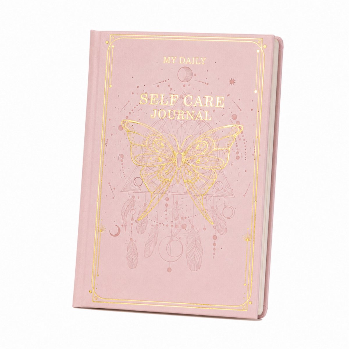Bobypet - Dankbaarheid Dagboek & Self Care Journal - Ongedateerd Mindfulness Boek met Prompts & Stemmingstracker - Luxe Hardcover Cadeau voor Vrouwen & Mannen - Roze