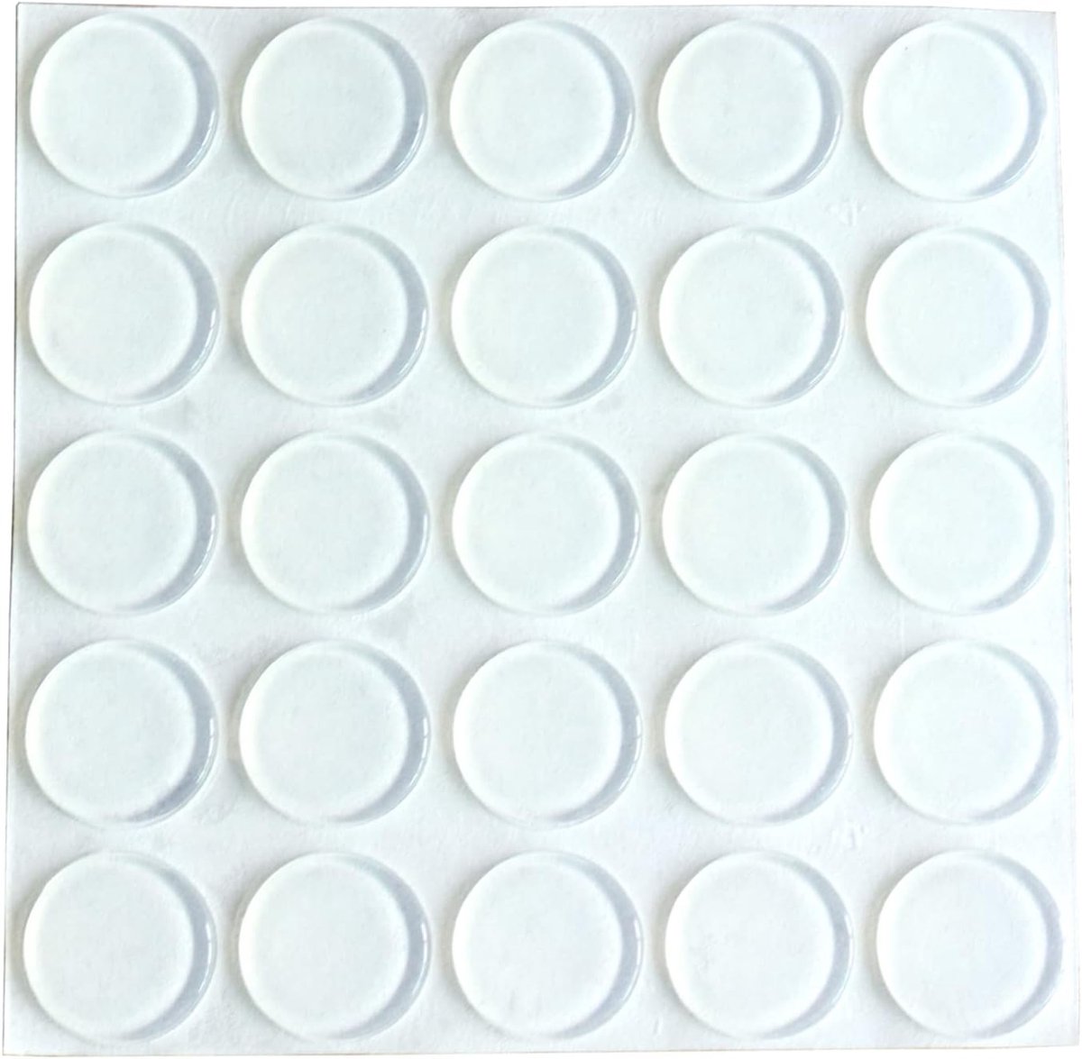 25 stuks elastische pads, transparant, rond, diameter 20 mm x dikte 2 mm, zelfklevende rubberen voetjes