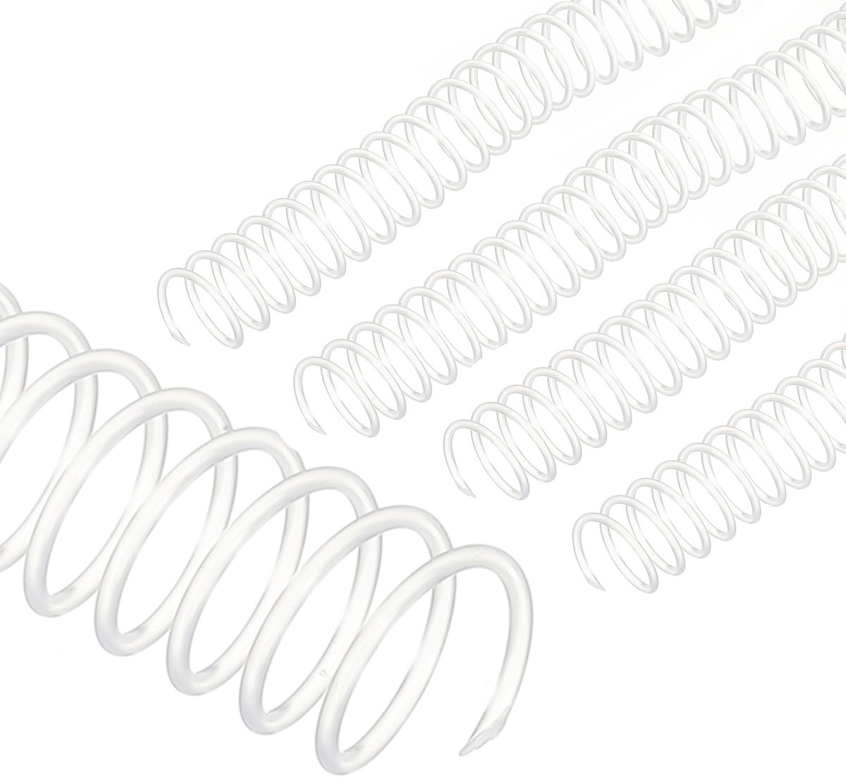 22mm (7/8") Plastic Spiraalbindende Spoelen, 20 Stks Bindspiralen 190 Vel Capaciteit 3:1 Pitch Binding Spiralen voor het Binden van Papieren Vellen, Transparant