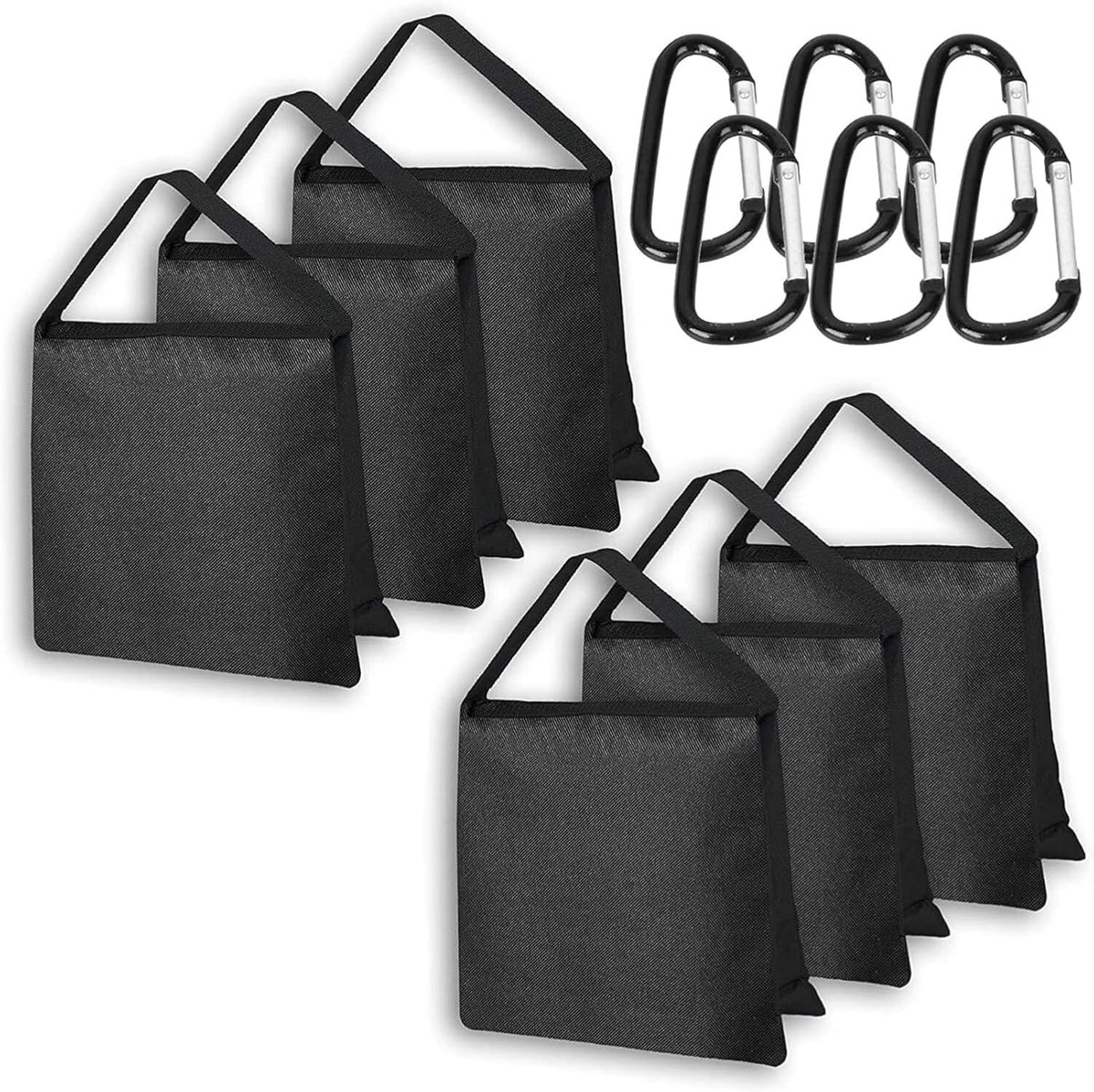 Zandzakken 6 Stuks Voor Statieffotografie 25 x 51 cm | Nylon Contragewichten, Verzwaard, Afspanning, Enkele Bespanning