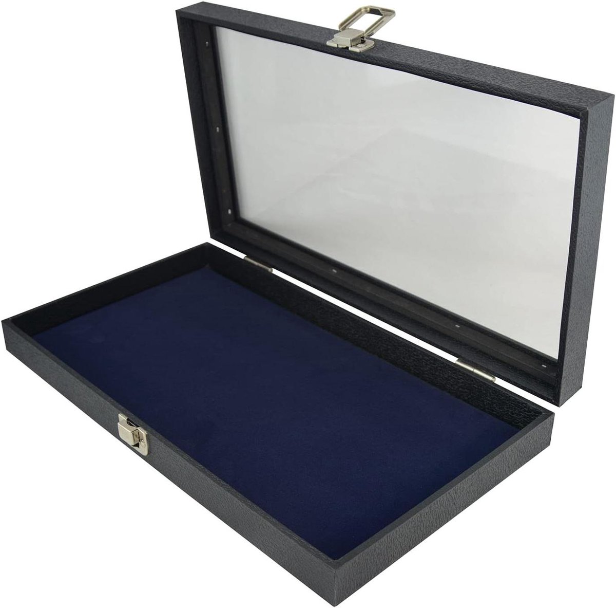 Opbergdoos Sieraden - Display Lade Case - Sieraden Presenteren - Glazen Deksel Keuze Inzetstuk - 375mm x 210mm x 55mm