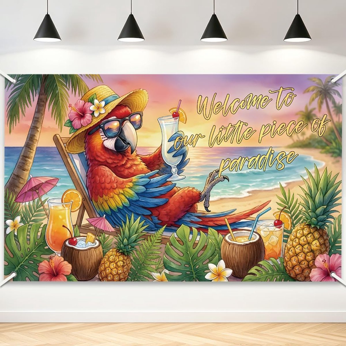 achtergrond muur zomer papegaai 180 x 110 cm polyester fotoachtergrond voor verjaardag huwelijksfeest fotostudio decoratie portret