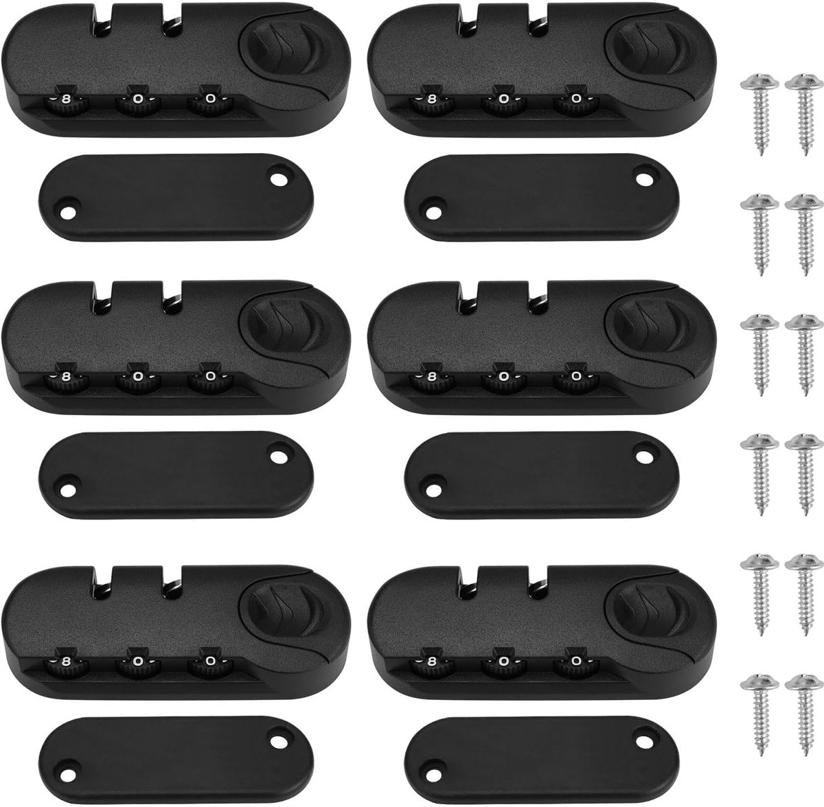 Bagageslot, 6 stuks combinatieslot 3 cijfers, kofferslot, bagageslot voor harde koffer, geschikt voor koffers, koffers, gereedschapskisten de combinatieslot koffer