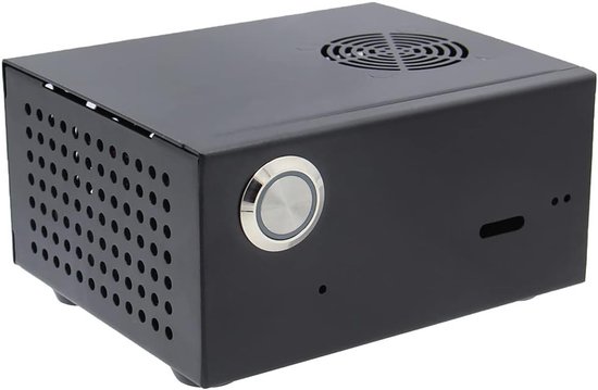 X825-C8-behuizing, alleen ondersteuning voor X825 V2.0 2,5 inch SATA SSD/HDD Shield & Raspberry Pi 4 & X735 (Raspberry Pi/X825/X735 niet inbegrepen) | Inclusief aan/uit-schakelaar