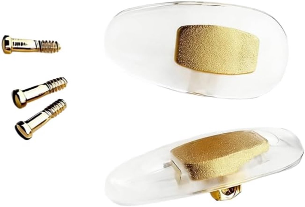 Neus Pads Vervanging voor Gucci Oogglas Zonnebril Frames met Schroeven Schroevendraaier Set 14.5mm (Goud) | Goud, reparatie kits