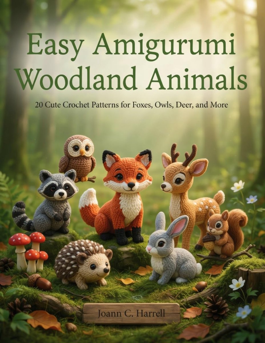 Amigurumi Woodland Animals: 20 Cute Crochet Patterns for Foxes, Owls, Deer, and More