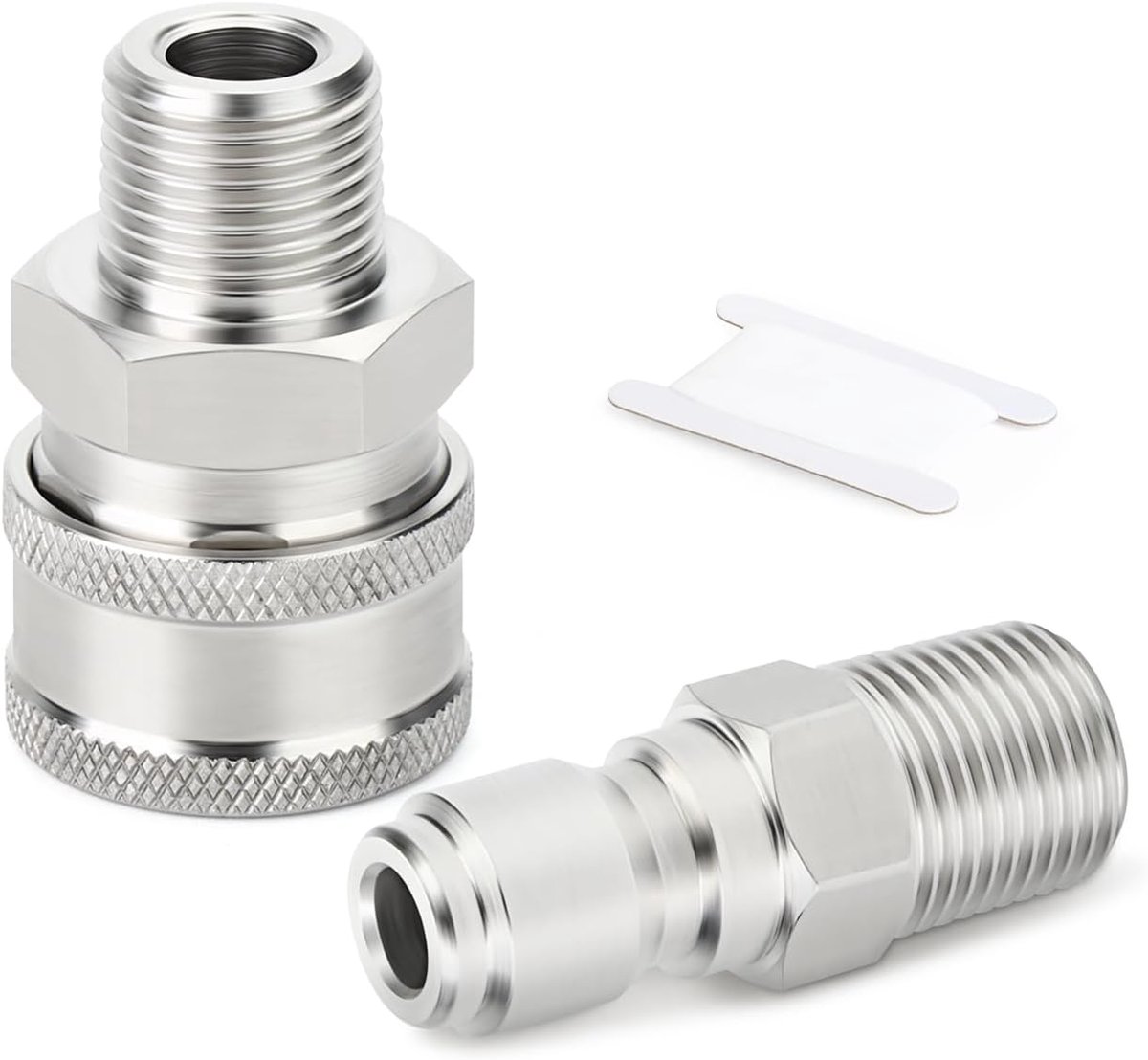 Hogedrukreiniger Slang Fitting Kit 3/8" BSP - Roestvrij staal - Lekvrij ontwerp - Geschikt voor hogedrukreinigers - ShopVlot