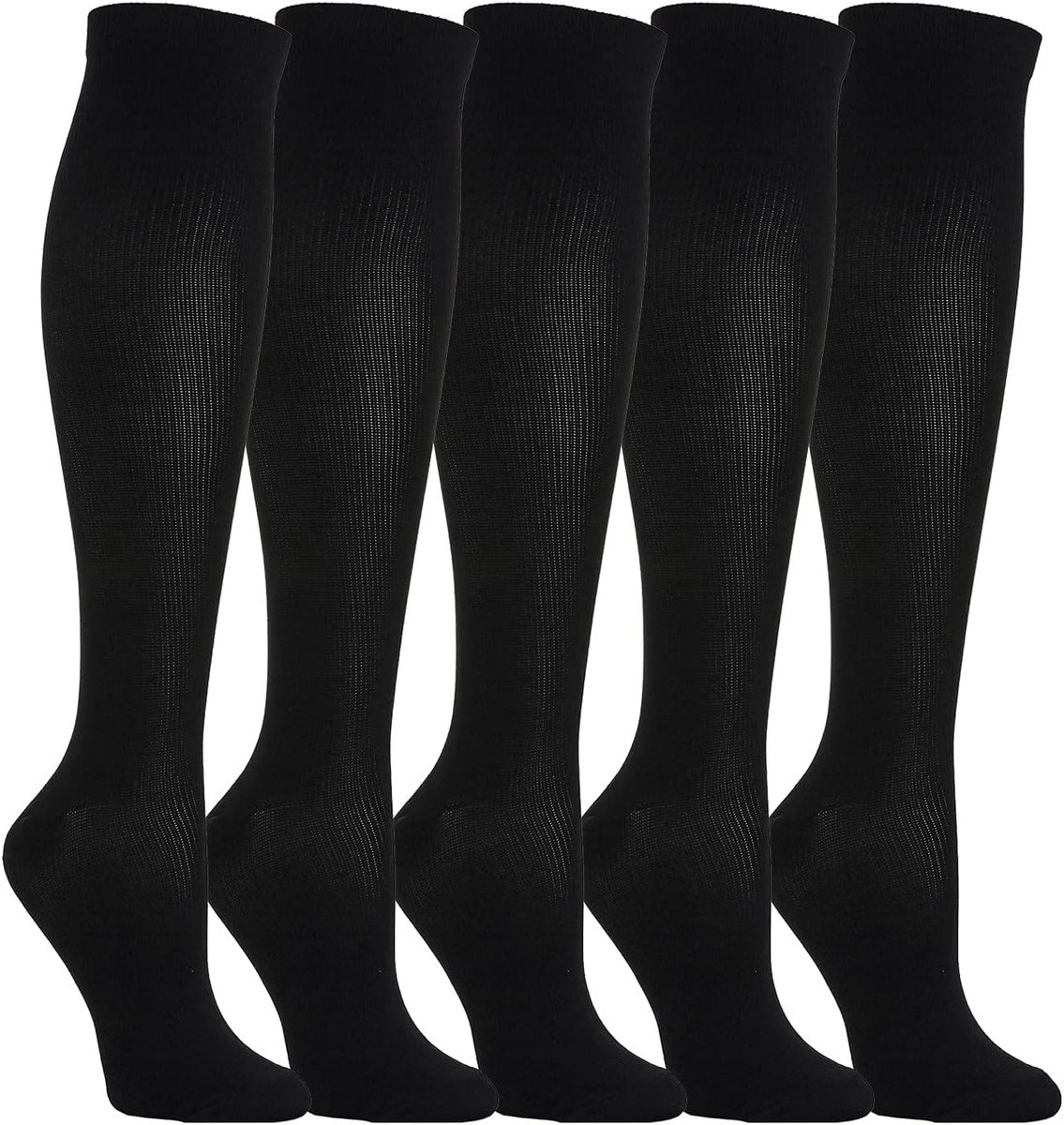 5 paar compressiekousen voor dames en heren voor sport, hardlopen