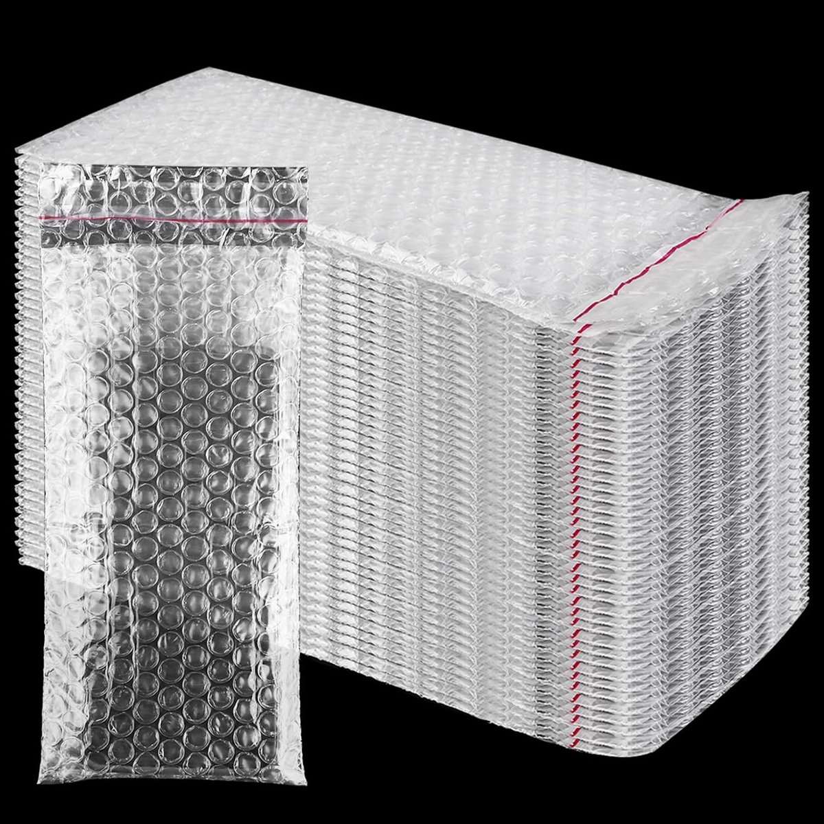 100 stuks zelfklevende luchtkussenzakken, 10 x 20 cm, bubbelwrap, bubbeltassen, luchtkussenfolie, verpakkingsmateriaal voor verzendverpakking, stootvaste bekleding