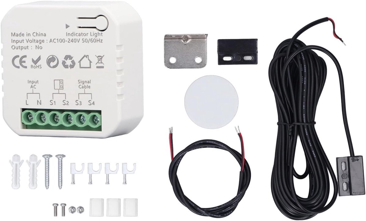 Garage Door Opener Kit WiFi Zigbee Remote Controller Spraakbesturing Real -time bewaking voor schuifgangen met sensormabelaccessoires