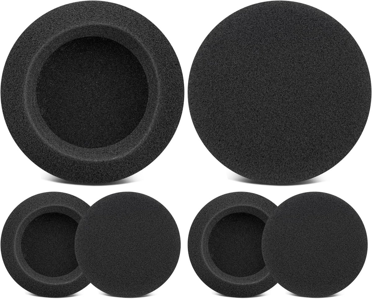 6 stuks vervangende oorkussens voor Logitech H340-headsets, zachte en duurzame earpads cushions van spons met schuim met hoge dichtheid