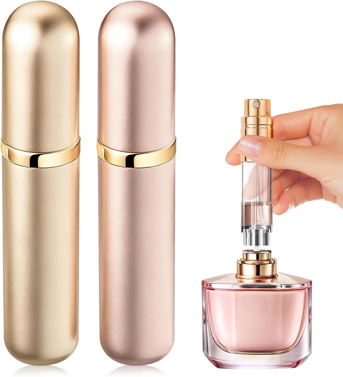 SnelShoppen - Parfumverstuiver voor Onderweg, 5 ml, Navulbaar, Lekvrij, Reisfles voor Parfum, Klein en Handzaam voor Vliegreizen en Handtassen