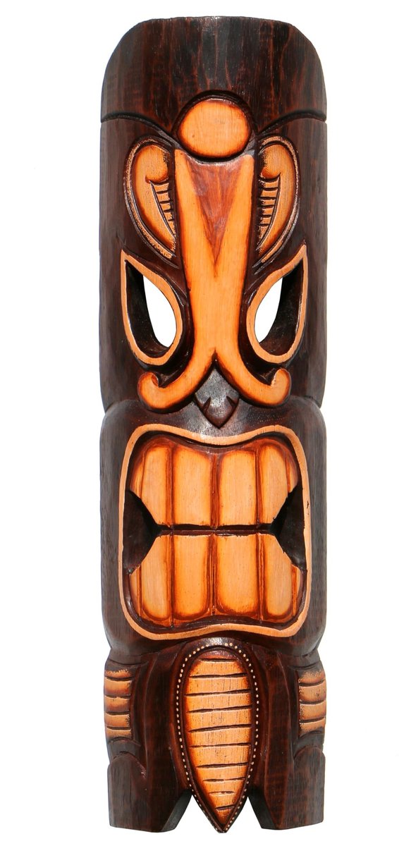 Omgoods - Handgemaakte Houten Maori Wandmasker