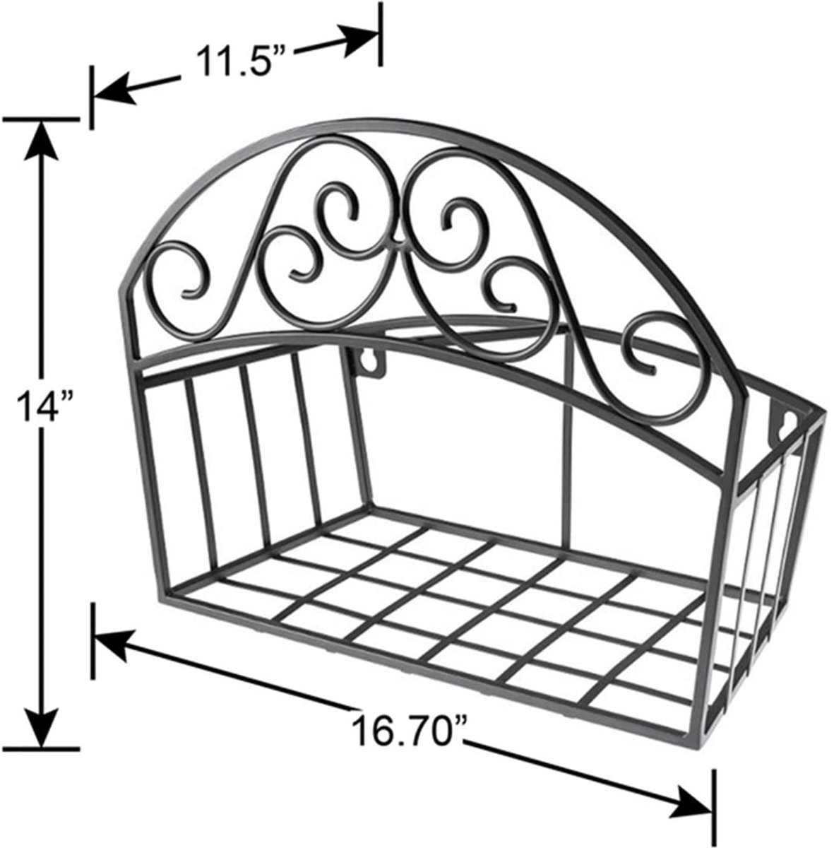 Omgoods - Decoratieve Tuinshelf met Slanghouder, Zwart