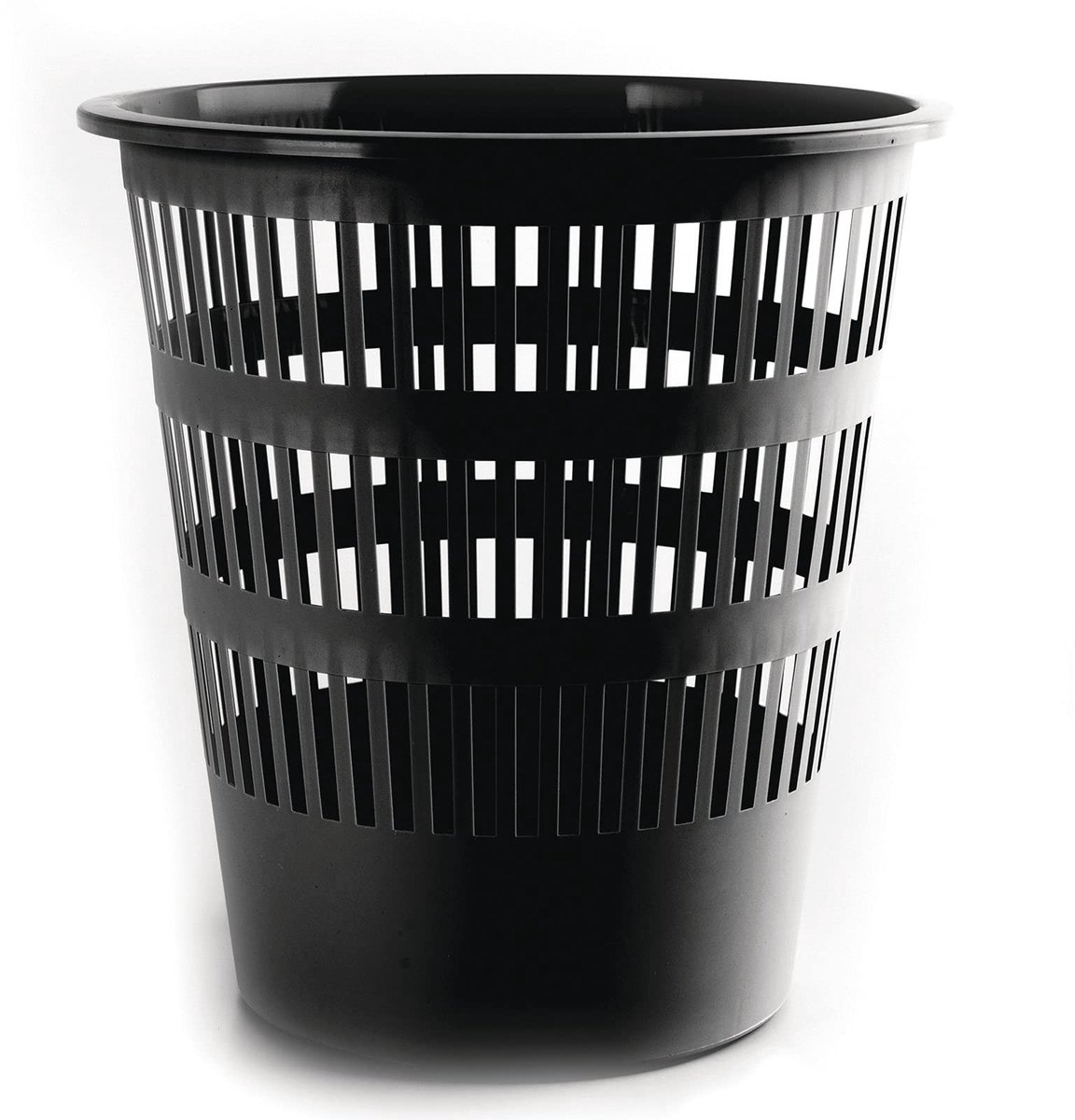 Omgoods - Vuilnisbak met Gatpatroon, 16L, Zwart
