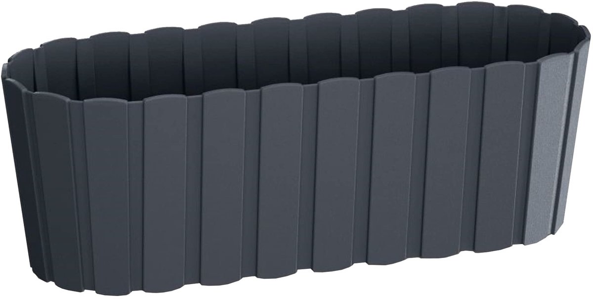 Omgoods - Balkonbloembak 60 cm van Plastic in Antraciet