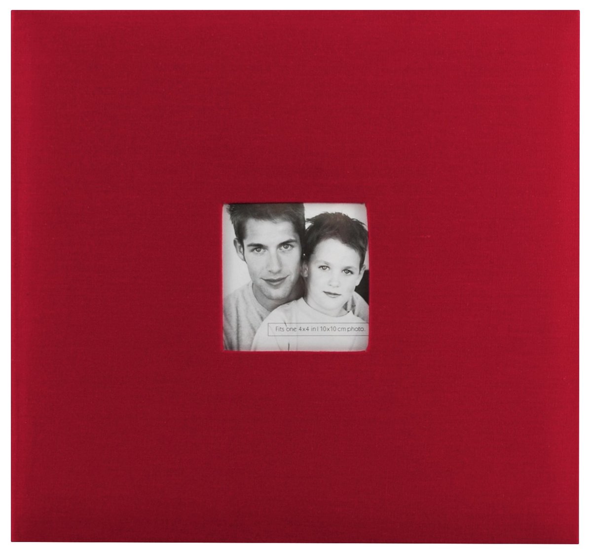 Omgoods - Scrapbook met Rood Stoffen Kaft en Fotoopening