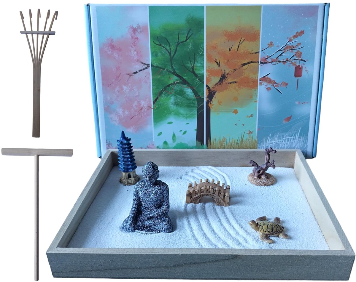 Omgoods - Japans Miniatuur Zen-tuin voor Meditatie en Ontspanning
