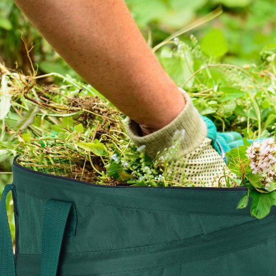 tuinzak pop up - set van 3 - 85 liter - staand - Ø 46 cm - groen — afbeelding 2